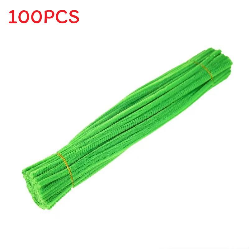 Pcs 100 Colorful Plush Root Twisting Rod Soft Felt Wire Strips Diy Decorations