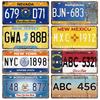 Vintage Tin Art with 1530 License Plate Design: Ideal for American - style Background Wall Decor