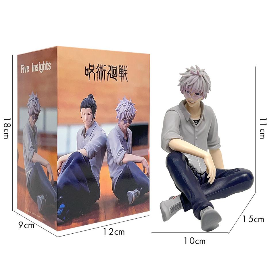 Anime Jujutsu Kaisen 11cm Gojo Satoru Geto Suguru Figure Sitting Posture The Strongest Toys Collection Decoration Ornaments PVC