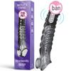 Shiniu Niu Men's Crystal Wolf Tooth Vibrating Penis Sleeve