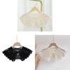 Cotton Vintage Lace Crochet Small Shawl With Floral Pattern For Women Summer Fashion