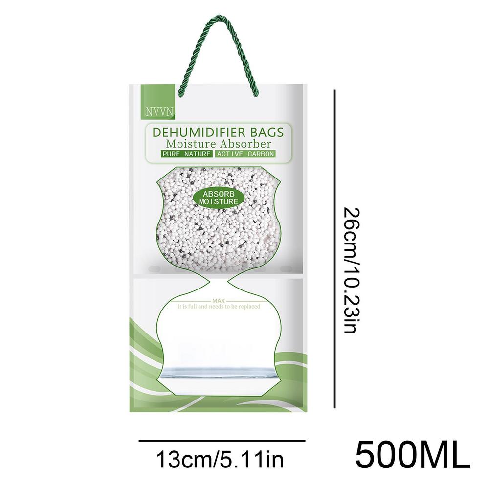 

1 Pc Moisture Absorber Hanging Drying Clothes Dehumidifier Home Wardrobe Dehumidifier Fragrance-Free Moisture Hangings Bags зелений