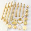 French Light Luxury Gold Brass Drawer Pull Handle