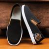 Spring New Chinese Style Embroidered Men's Canvas Shoes Soft Sole Soft Surface Comfortable Casual One-pedal Cloth Shoes Men's Shoes