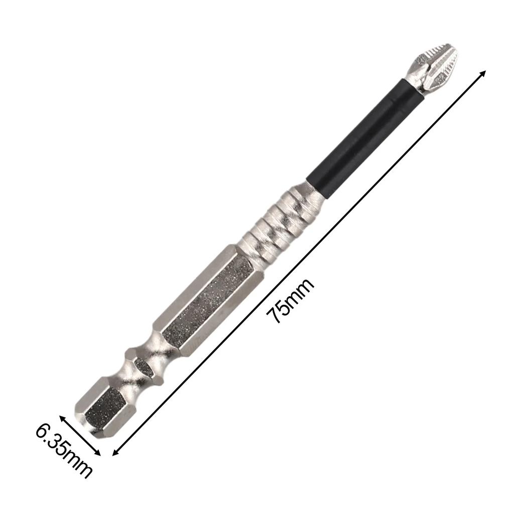 1pc 25/50/65/70/75/90/100/120/150mm Cross-Magnetic Screwdriver Bit Alloy Steel Anti-Slip Long Drill Bits PH2 Non-slip Hand Tools