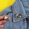 No Signal Antenna TV Pins Snowflake Screen Television Brooches Brooch Lapel Vintage TV Pin  Badge
