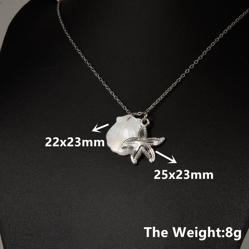 1Pc Stainless Steel Animal Starfish Turtle Octopus Seahorse Pendant Necklaces Vintage Summer Conch Shell Women Collar Jewelry
