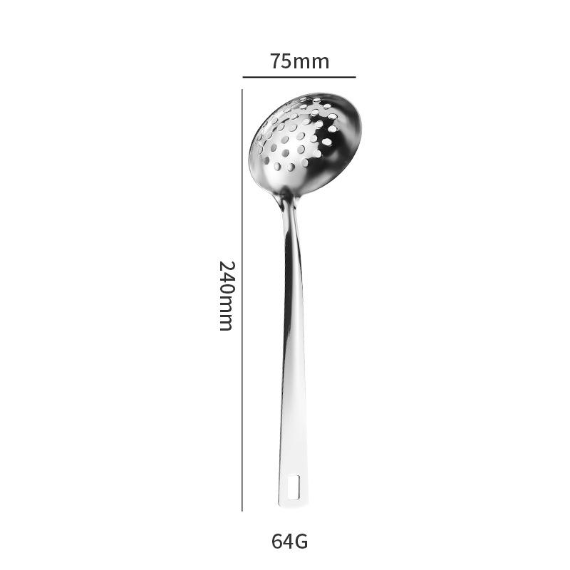 6-Piece Stainless Steel Cookware Set: Includes Wok, Spatula, Frying Pan, Ladle, Colander, Serving Spoon, and Strainer.