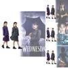 Wednesday Addams Familie Cosplay Kostüm Mit Polyesterstoff Für Halloween Und Rollenspiel