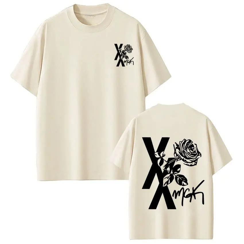 

Unisex Women Hip Hop Fashion Tshirt MGK Lost Americana Tour 2026 Print T Shirt Short Sleeve Loose Casual Oversized Cotton Tshirts 4XL