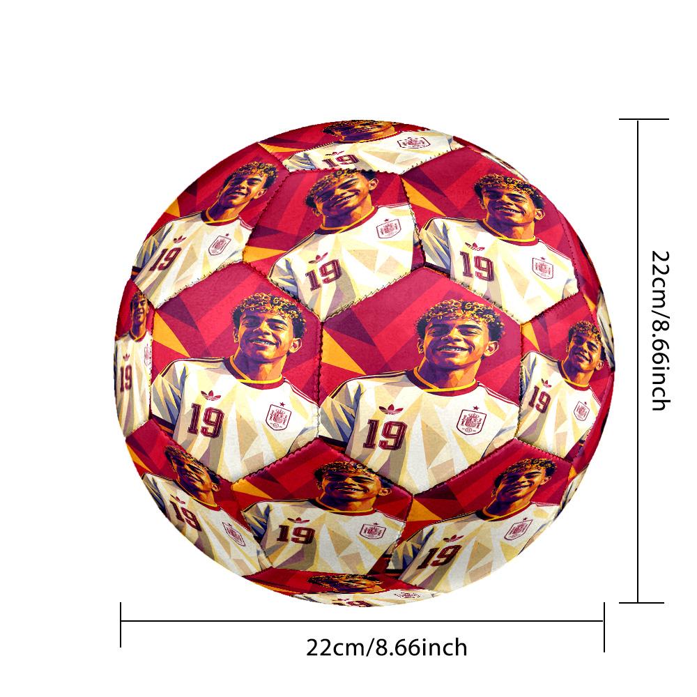 Lamine Yamal 19 Fcb Champions Celebration Size 5 Soccer Football Machine Sewn Indoor/Outdoor Training and Matches Unique Gift for Soccer Lovers