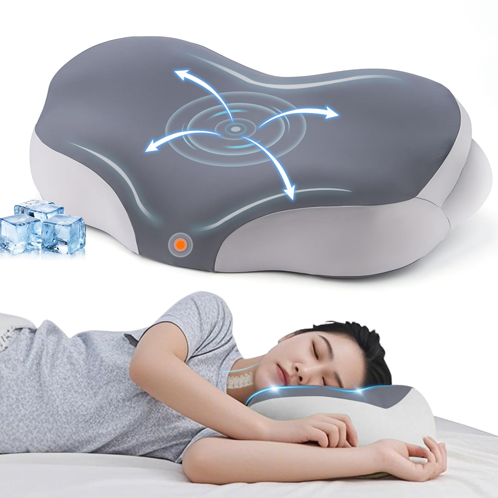 

Подушка Warmstar без шеи с памятью Прямая шея Низкая или высокая Удобная Снимает скованность Вогнутая Сон на боку Антибактериальная и моющаяся подушка 3D