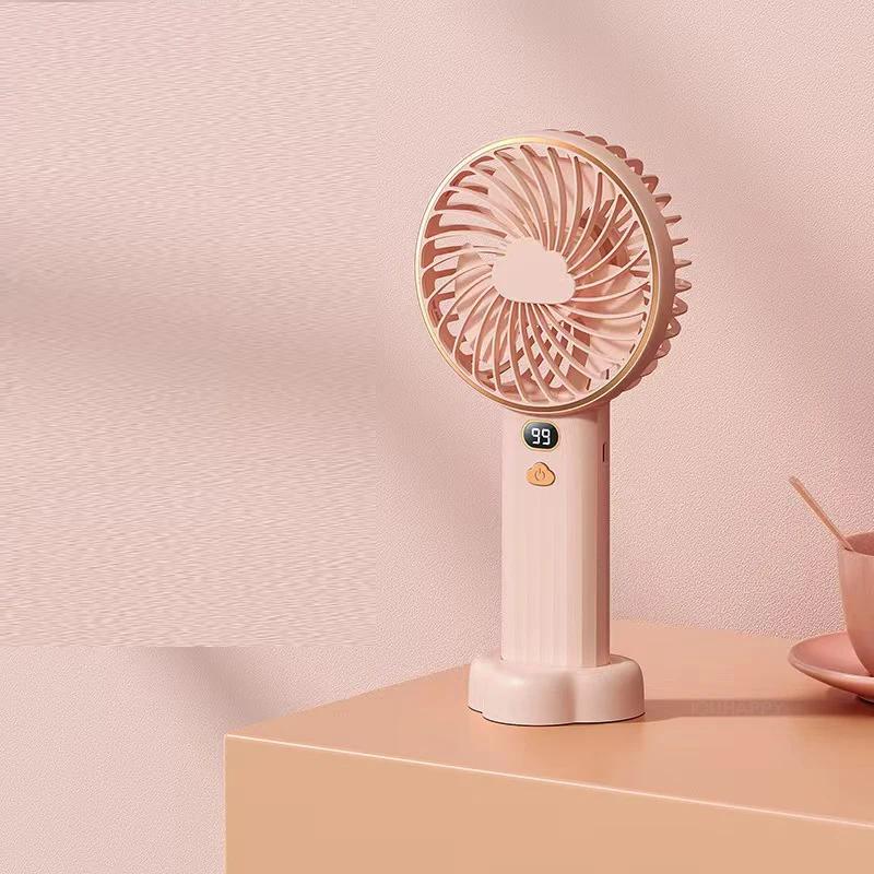 Camping Fan Portable Handheld Fold Office Desktop Multifunctional Folding Double Battery Electric Fan With Neck Lanyard 10000mAh