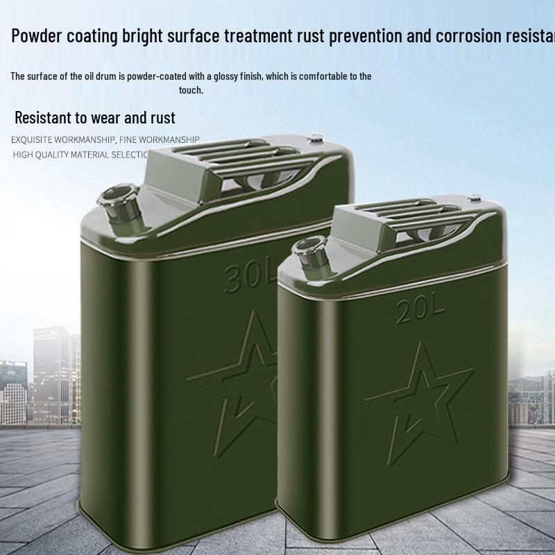 Tinplate Metal Gasoline Can 10L/20L/30L Square Fuel Tank Iron Drum for Car Diesel