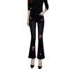 2026 High-Waisted Cropped Flared Jeans With Rhinestone Embellishment Slim Fit Women