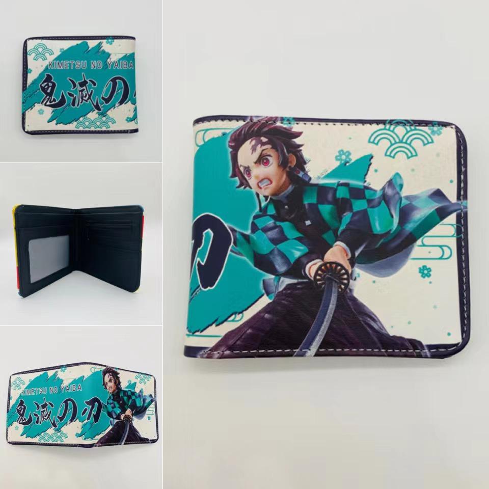 Japan cartoon comics Demon Slayer Short Fold Wallet Cartoon Coin Purse Suitable for Students 0006