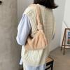 Korean Style Faux Fur Mini Shoulder Bag 2026 Trendy Plush Handbag for Women Fashion Soft Crossbody Purse