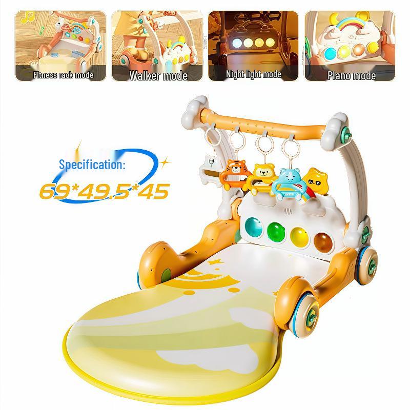 

2-в-1 Детские ходунки и коляска-пианино для новорожденных No Batteries + No Screwdriver