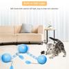 Smart Cat Color LED Feather Bell Toy Ball, Auto Ball Toy, Rotation USB Charging, Pet Accessories