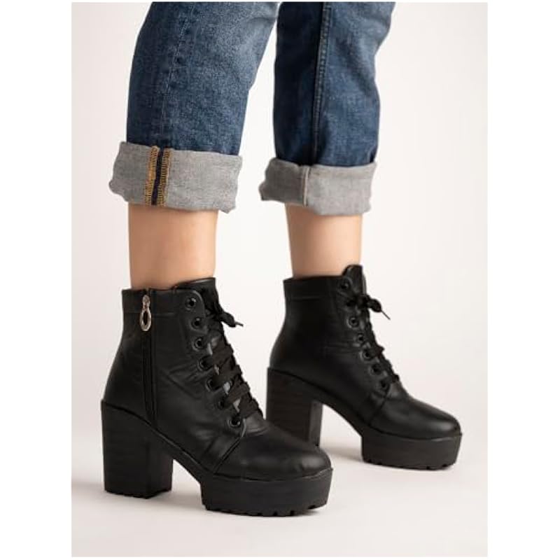 Shoetopia Girls Bt-Paris Black Ankle Boot - 8 Uk (Girls-Bt-Paris-Black)