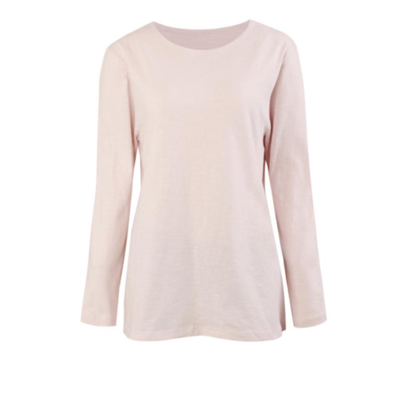 Shop Women Slab Spring LighTweighT Round Neck Solid T shirT Dai Wsh 1001 Gray