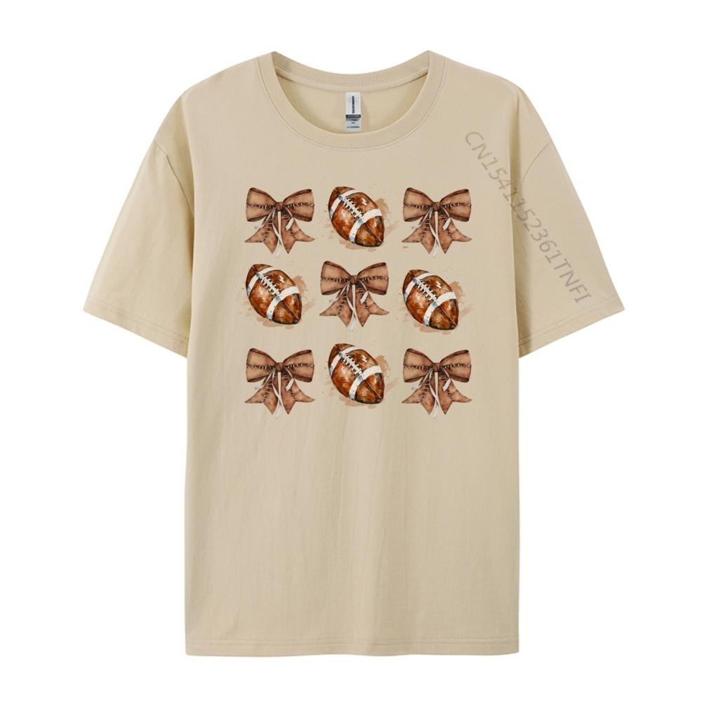 Coquette Bow American Football Player Touchdown Season Oversized T Shirt Men Woman Oversized T Shirt Men Mothers Day