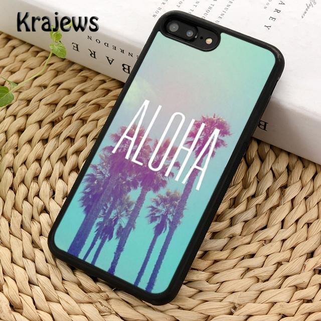 

Krajews Aloha Hawaii Hawaiian Beach Palms Phone Case For iPhone 17 Air 16 15 14 plus 11 12 13 pro max coque Fundas iPhone 13