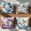Cute Sleeping Sheep Moon Fashion Modern Comfortable Soft Hogar Pillowcase for Sofa Living Room Bed Home Decor Protective Covers