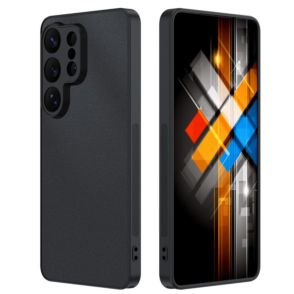 For Samsung Galaxy S26 Ultra Case PU Leather Coated PC + TPU Anti-Drop Phone Cover