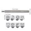 8-in-1 Leather Punch Set: Single Handle w/ Interchangeable Design Dies (8pcs Patterns)