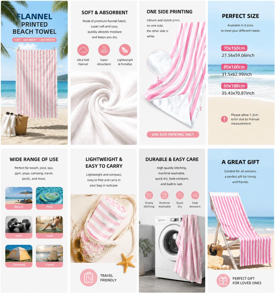 2Pcs Crown Couple Beach Towel Pink And Blue Couple Beach Towel Microfiber Beach Towel Quick-Drying Travel Companion, Gym Towel