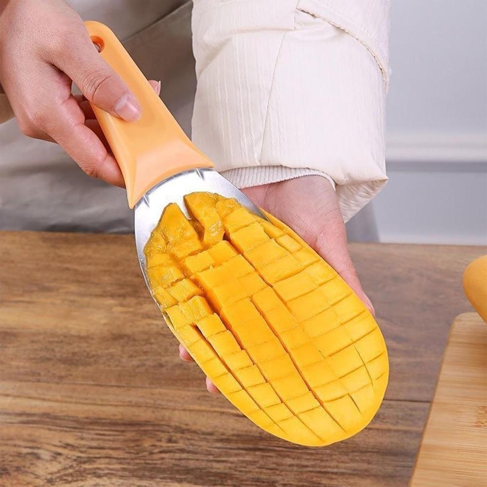 Peeler Multifuncțional pentru Mango Oțel Inoxidabil Mango Pepene Verde Cantalup Avocado Cuțit pentru Decojit Fructe Instrument de Bucătărie