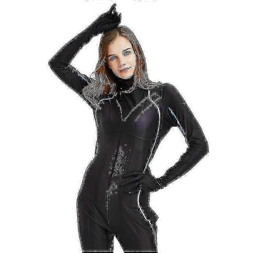 Black Widow Bodysuit Jumpsuit Costume Women_c