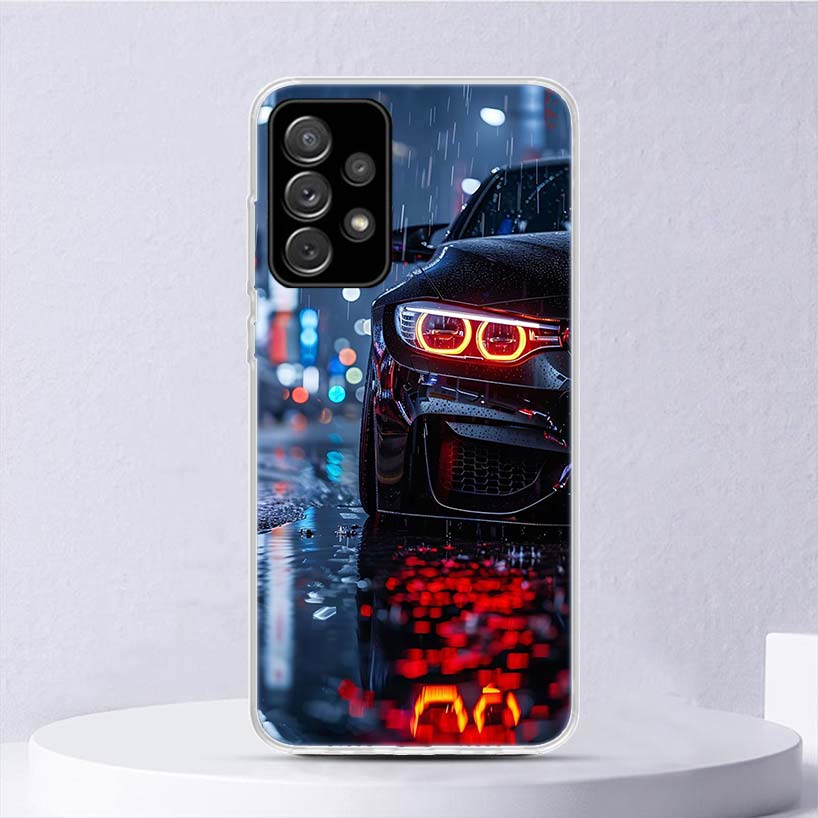 Black White Sport for B-BMW Soft Case For Samsung Galaxy A16 A15 A14 A13 A56 A55 A54 A53 Phone Cover A26 A36 A25 A35 A24 A34 A23