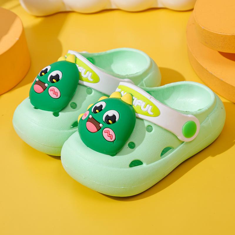 Soft-soled Non-slip Cartoon Dinosaur Clogs for Summer, Boys' and Girls' Children's Slippers, Sandals for Kids and Toddlers