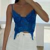 Summer Women Y2K Streetwear Corset Lace Floral See Through Hollow Out Buckle Bustier Sling Backless Lingerie Crop Tops
