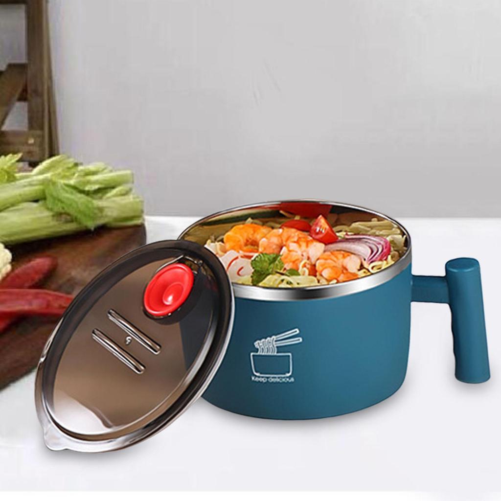 Japanese Style Ramen Bowl 35oz Instant Noodles Bowls for Travelling Home