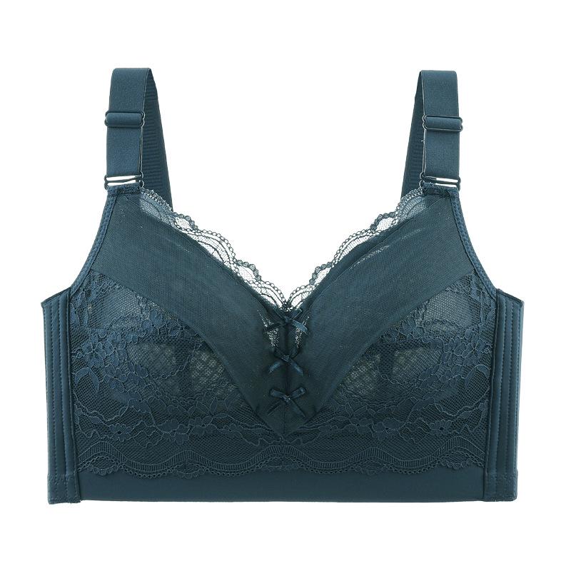 Duży Czerwony Regulowany Biustonosz Pełnokielichkowy dla Kobiet Plus Size z Wieloguzikowym Designem