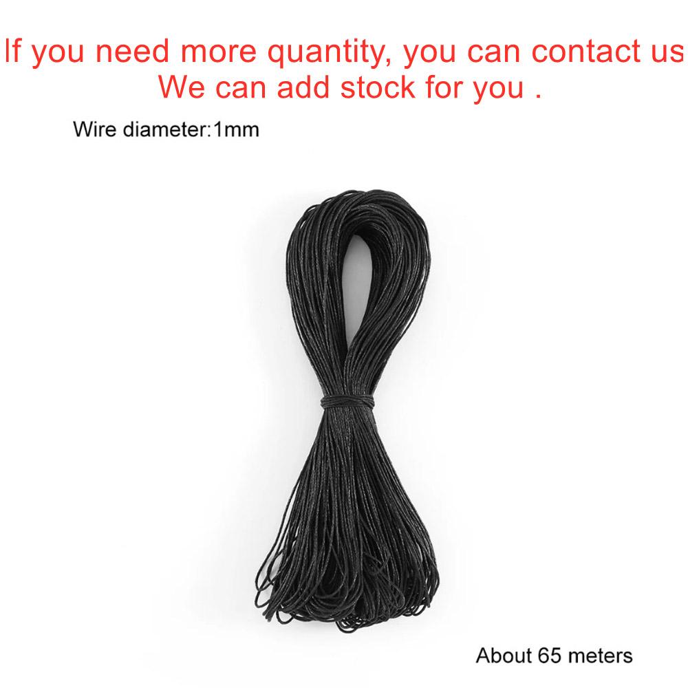 65m/lot 1 mm Polyester Handmade Braided Rope Bracelets Necklaces Beaded Cord Wax Wire For DIY Jewelry Making Supplies Accessorie