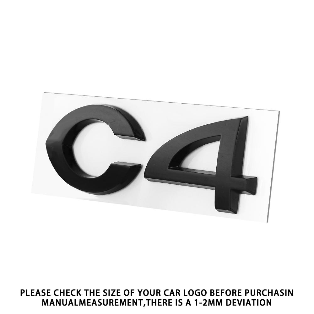 AQP4 1 unidad Pegatina Insignia de Letra de Coche 3D de ABS Pegatina Decorativa para Maletero de Carrocería de Coche Para Citroen C2 C4 C5 Aircross VTS C-ELYSEE Berlingo C4L