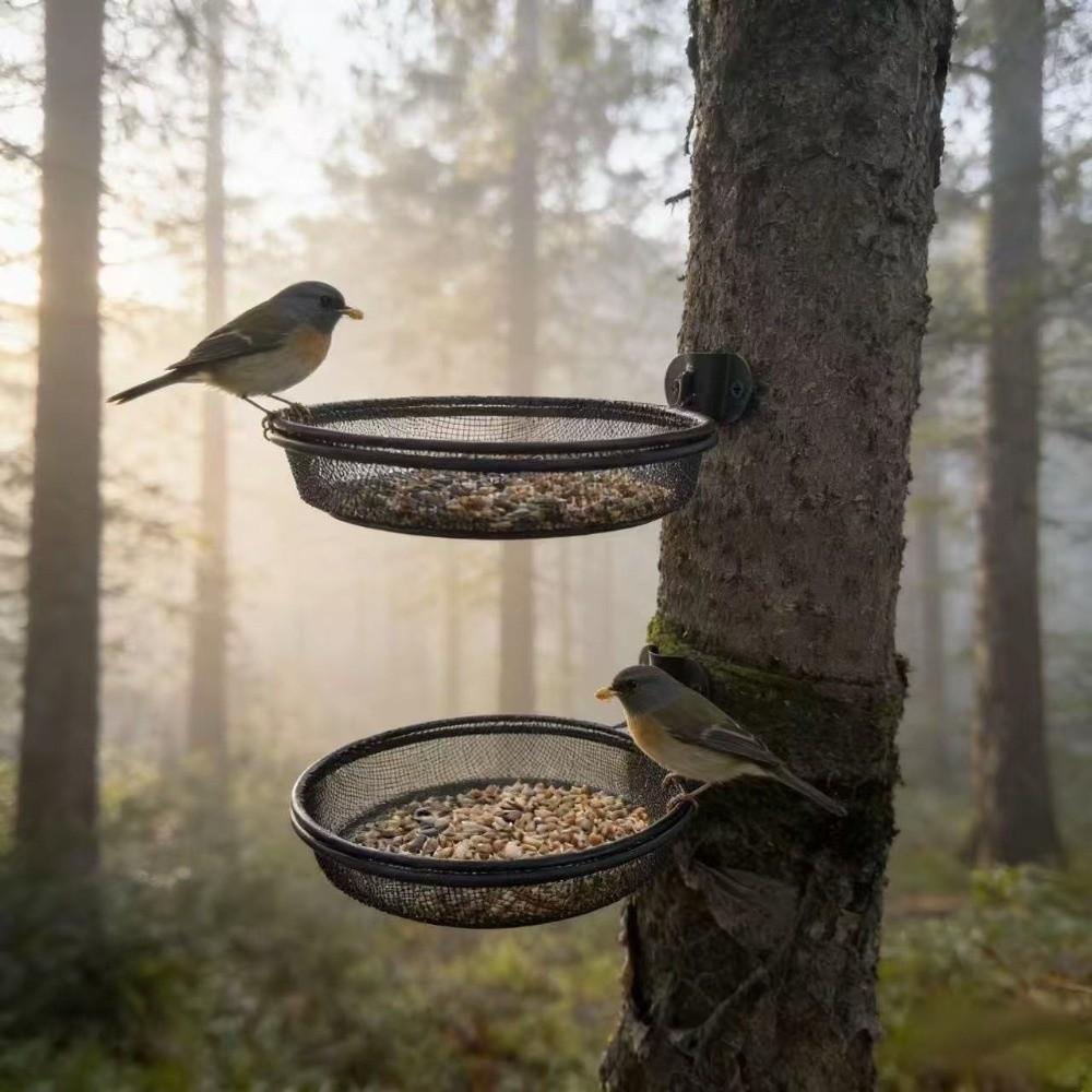 Wall Mounted Bird Feeding Tray Large Capacity Wild Bird Feeder Outdoor Bird Feeder  Wall Hanging