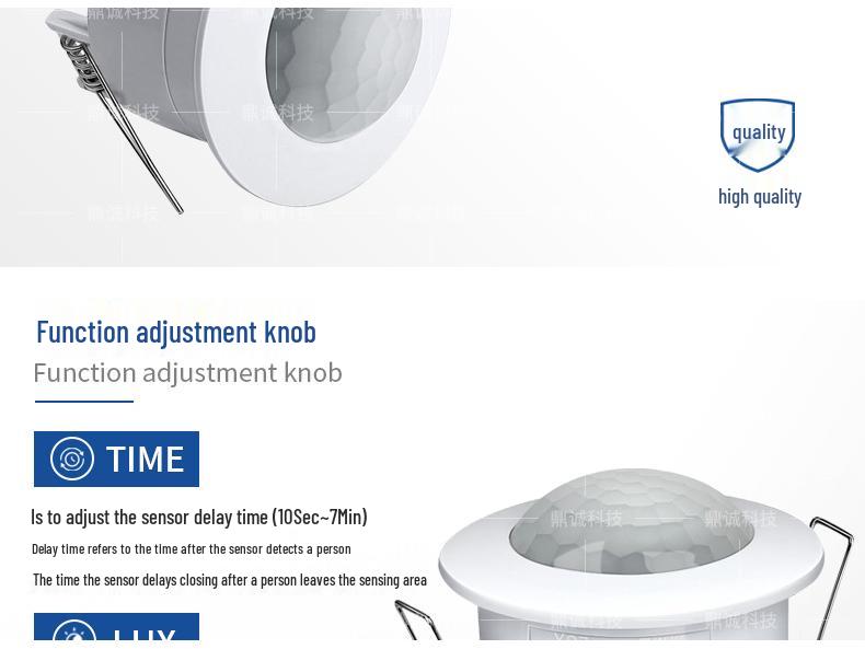 Intelligent Dimmable LED Ceiling Light with Embedded Infrared Motion Sensor