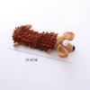 Long Cartoon Animal Chenille Plush Squeaky Dog Toy Teething Bite‑Resistant Chew Play Toy for Small Medium Dogs Relieve Boredom