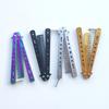 Foldable Butterfly Knife Comb with Buckle Styling Tool Comb New Beard Comb  Photo Props