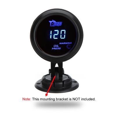 Misuratore digitale della pressione dell'olio con sensore per auto 52 mm 2 pollici LCD 0 ~ 120 PSI Spia nera