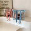 Pvc Transparent Handbag Tote Bag Women Summer Beach Clear Tote Bag Travel Storage Bags Portable Waterproof Carry Bag