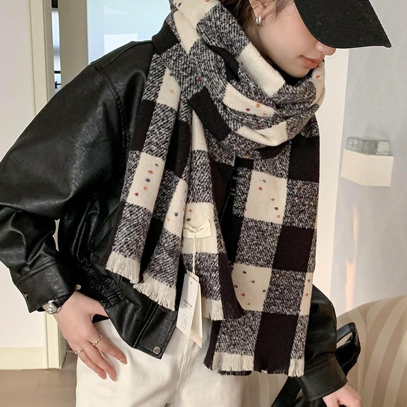 

Японские и корейские клетчатые шарфы Женские клетчатые шарфы Теплые шарфы 200*65cm