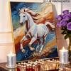 Majestic Horse Pearl Kit 5D DIY Round Rhinestone Art for Adults Relaxing Handmade Wall Decor National Day Gift Frameless Design