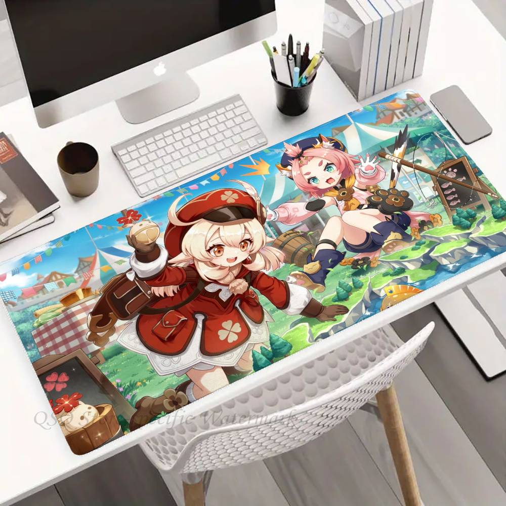 Klee Anime G-Genshin Impact Mousepad Non-slip Suitable For Office Computers Laptops E-sports Game Desk Mats XXL Keyboard