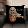 AAva MMax Pop Singer Cushion Cover Natural Linen Organic Fabric DoubleSided Printing Sofa Home Decor Gift Pillow Case